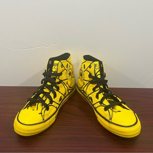 Converse x Chinatown Market, Chuck Taylor Allstar Hi, 371255C, Yellow & Black - Picture 6 of 13